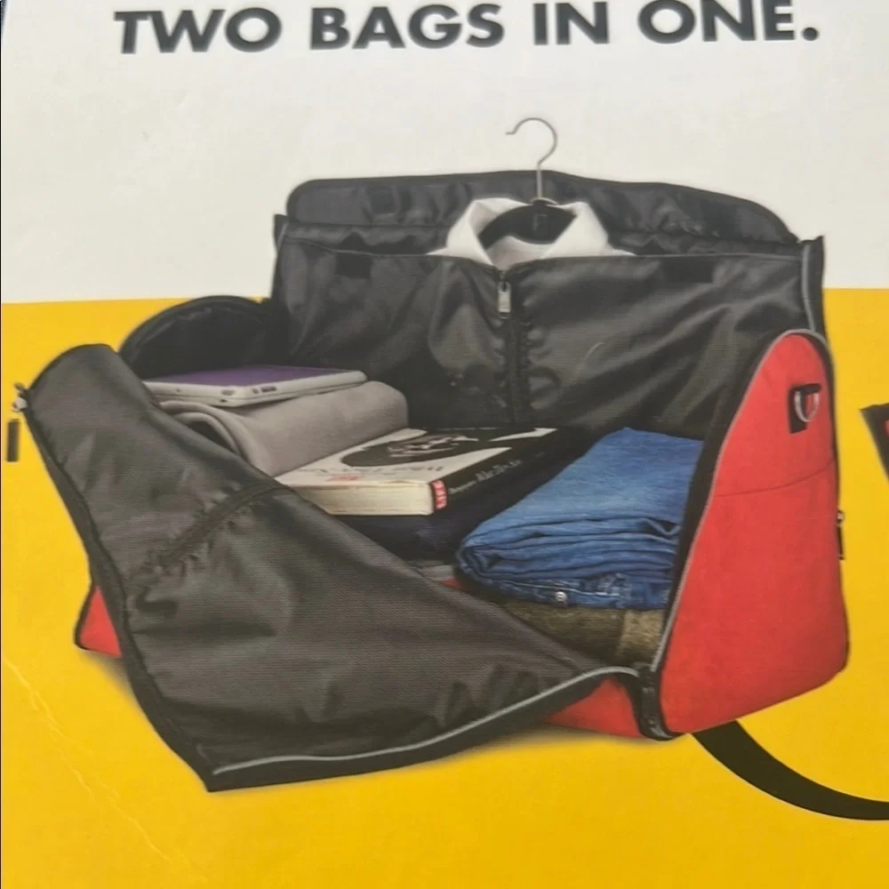 New Blue Garment Bag + Satchel by Biaggi. Garment bag + satchel.